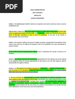 COURT ADMINISTRATION Judicial Powers