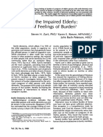 Relatives of The Impaired Elderly, Correlates of Feeling of Burden