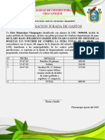 07 Declaracion Jurada de Gastos Mes de Julio