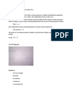 Verifications of Ohm's Law - Experiment Resul