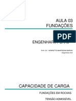 Capacidade de Carga - Fundações em Rochas