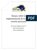 Ensayo Sobre La Implementación de La Nueva Escuela Mexicana