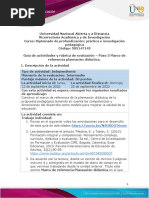 Guía de Actividades y Rúbrica de Evaluación Unidad 3 - Paso 3 Marco de Referencia Planeación Didáctica.