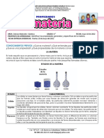 Guia #1 Materia, Estados y Propiedades