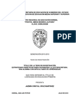 Estrategias Didácticas para Favorecer La Lectoescritura A Una Alumna Con Dificultades de Aprendizaje