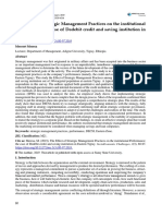 The Effect of Strategic Management Practices On The Institutional Performance The Case of Dedebit Credit and Saving Institution in Eastern Tigray