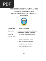 Campo de Actividad y Proyección Futura Del Profesional Químico Farmacéutico