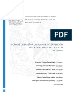 Formas de Diseñar Un Plan de Intervención en La Psicología de La Salud