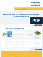 Resolvemos Situaciones Diversas Empleando Notación Científica y Exponencial