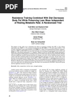 Resistance Training Combined With Diet Decreases Body Fat While Preserving