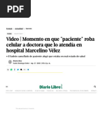 "Paciente" Roba Celular A Doctora Que Lo Atendía en Hospital - Diario Libre