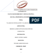 Clases de Conciliación y Clases de Arbitraje.