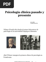 Pasado y Presente Psicología Clinica