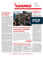 DIARIO GRANMA. 3 de Octubre. 2022.