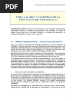 TEMA 1. Marco Conceptual de La Psicología Del Desarrollo