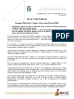 IMSS. Boletín. 498.-Inaugura IMSS Sexto Congreso Internacional GeriatrIMSS