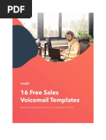 Sales Voicemail Templates