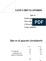 Aparato Circulatorio: Que Es. Partes Que Tiene. para Clue Sirve. COI-no Funciona. Como Cuidarlo