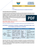 Xperiencia E Prendizaje "Planteamos Prototipos Tecnológicos Que Promuevan El Cuidado Del Ambiente"