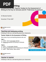 Assessing Writing A2 Key For Schools b1 Preliminary For Schools Slides