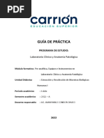 GUIA DE PRÁCTICA Extracción y Recolección de Muestras Biológicas Humanas I