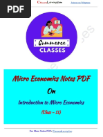 Class 11 Micro Economics Chapter 1 Notes PDF