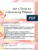 Absolute o Tiyak Na Lokasyon NG Pilipinas