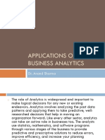 Applications of Business Analytics