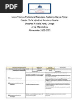 PlAN DE UNIDAD 4TO GEOMETRIA