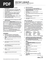 HighNote3 Unit Language Test Unit07 GroupB