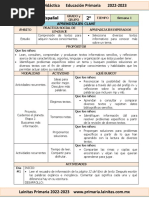 Octubre - 2do Grado Español (2022-2023)