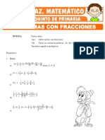 Problemas Con Fracciones para Quinto de Primaria