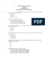 Senior - 2020 - Class - 12 - Chemistry - Objective Questions - Coordination Compounds