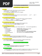 2ASC Fonctions Grammaticales