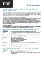 Rehabilitation Protocol For Rotator Cuff Tear Large To Massive Tear