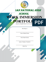 Updated Shs Work Immersion Portfolio