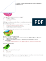Simulado Av2 Adaptado - 6º Ano Ciências 3º Bimestre 2022 (Estudo Da Célula)