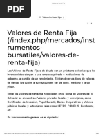 Valores de Renta Fija