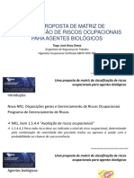 NR 09 - Uma Proposta de Matriz de Classificação de Riscos Ocupacionais para Agentes Biológicos