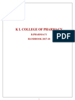 B.pharm Course Handbook 2017 18