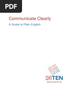 26TEN Communicate Clearly A Guide To Plain English