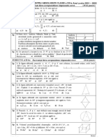 MODEL OFICIAL Evaluarea Nationala 2022 - Matematica