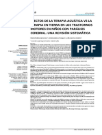 Efectos de La Terapia Acuática Vs La Terapia en Tierra en Los Trastornos Motores en Niños Con Parálisis Cerebral