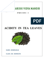 Acidity in Tea