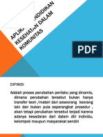 Aplikasi Pendidikan Kesehatan Dalam Komunitas