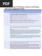 CS-05 - Elements of Systems Analysis and Design - BCA (3) - /assignment/ 2010