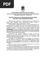 Resultado Preliminar Da Selecao - PIBIC - UFRPE - 1