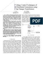 A Review of Voltage Control Techniques of Networks With Distributed Generations Using On-Load Tap Changer Transformers