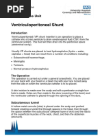 Ventriculoperitoneal Shunt