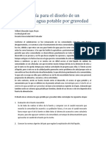 Metodologia para El Diseño de Un Sistema de Agua Potable Por Gravedad.